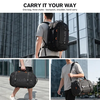 40L–50L Expandable Travel Backpack – TSA-Friendly Carry-On with Laptop & Wet-Dry Compartments