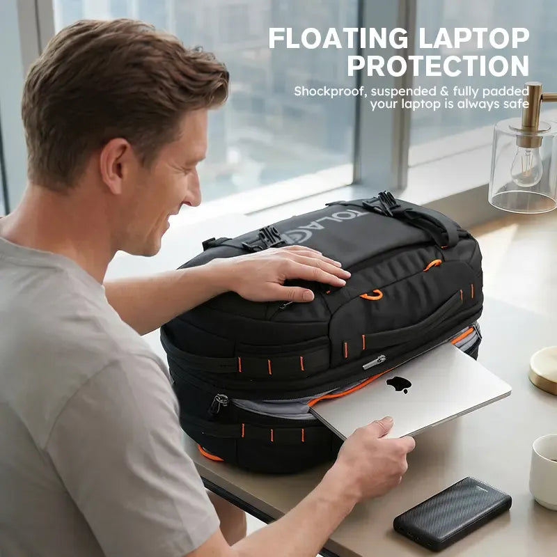 40L–50L Expandable Travel Backpack – TSA-Friendly Carry-On with Laptop & Wet-Dry Compartments