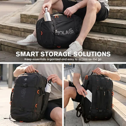 40L–50L Expandable Travel Backpack – TSA-Friendly Carry-On with Laptop & Wet-Dry Compartments