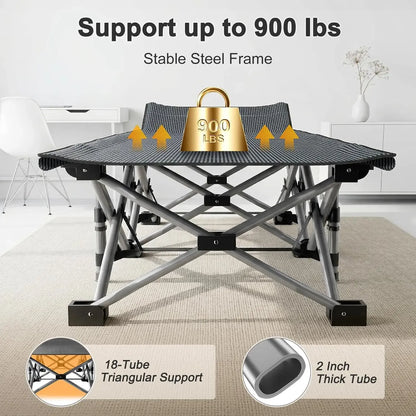 Folding Camping Cot with Mattress & Carry Bag – Heavy Duty Portable Bed for Indoor & Outdoor Use