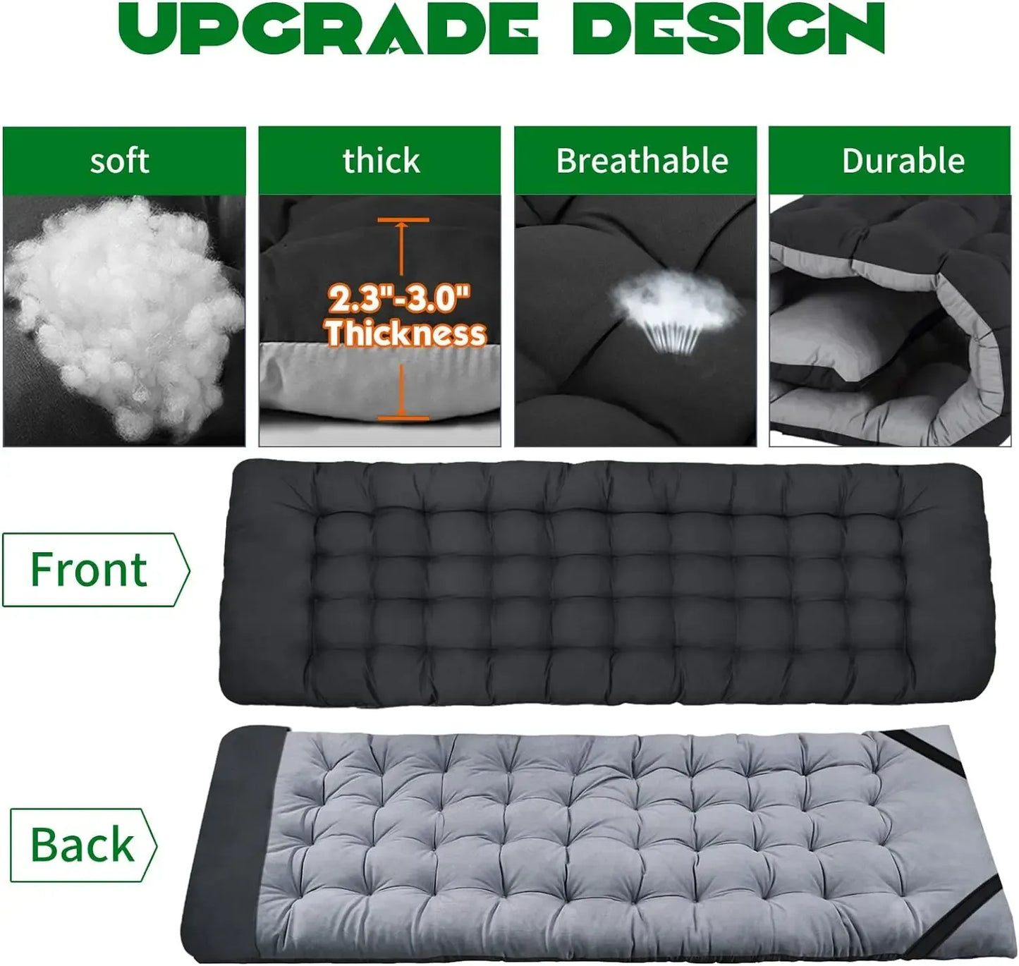 Folding Camping Cot with Mattress & Carry Bag – Heavy Duty Portable Bed for Indoor & Outdoor Use