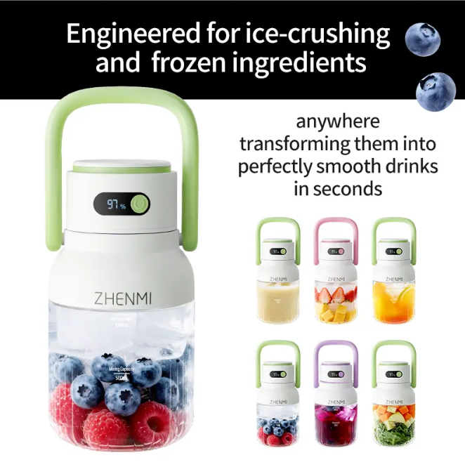 Cordless Blender 33oz | USB Rechargeable | Smoothies & Ice Crushing