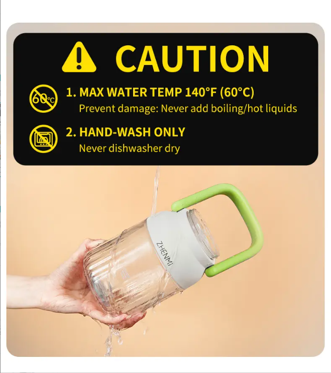 Cordless Blender 33oz | USB Rechargeable | Smoothies & Ice Crushing