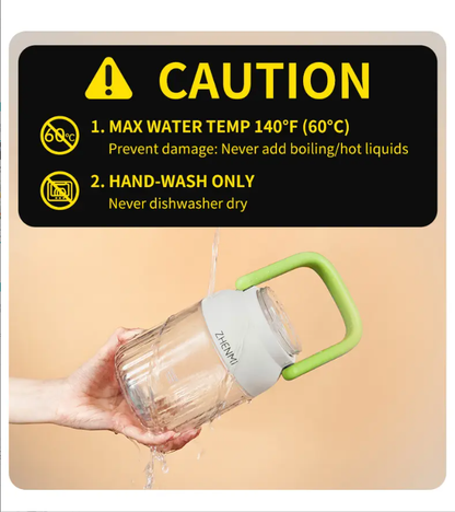 Cordless Blender 33oz | USB Rechargeable | Smoothies & Ice Crushing